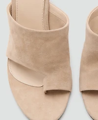 Mango Women's Suede Funnel-Heel Sandals