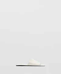 Mango Women's Flat Leather Sandals