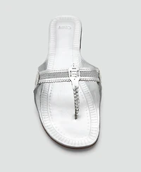Mango Women's Metallic Leather Sandals