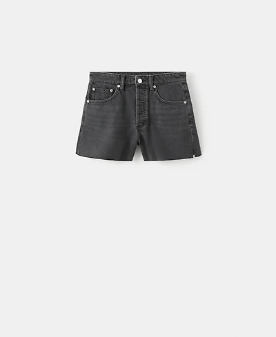 Mango Women's Frayed Hem Denim Shorts