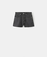 Mango Women's Frayed Hem Denim Shorts