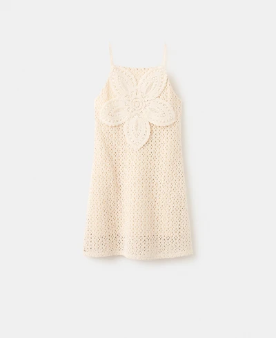 Mango Women's Crochet Floral Dress