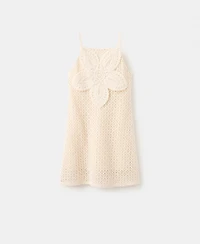 Mango Women's Crochet Floral Dress