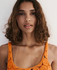 Mango Women's Crochet Short Dress