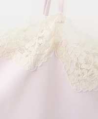 Mango Women's Lace Detail Satin Top
