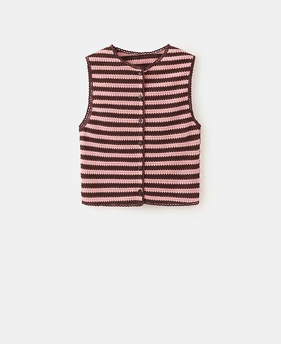 Mango Women's Striped Knit Top