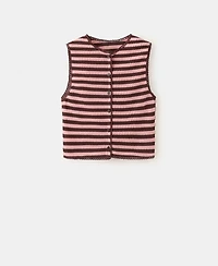 Mango Women's Striped Knit Top