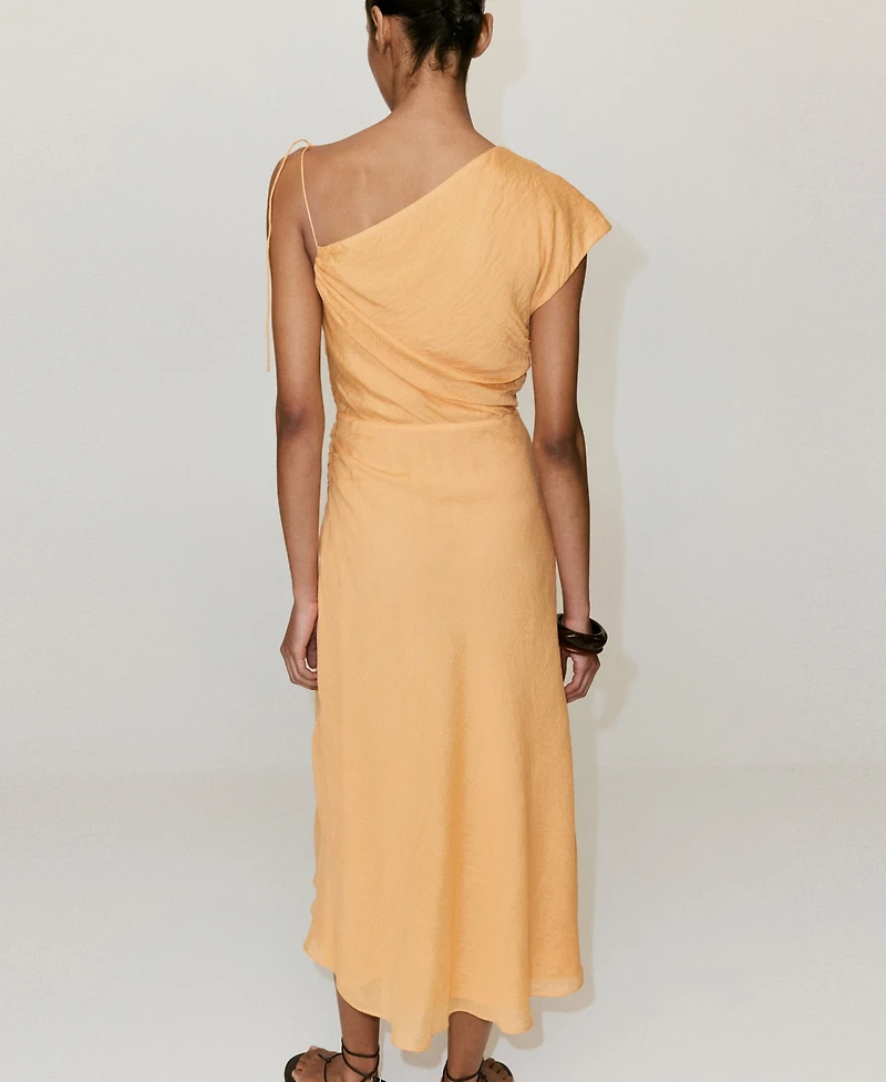 Mango Women's Asymmetrical Bow Detail Dress