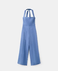 Mango Women's Linen Halter Jumpsuit