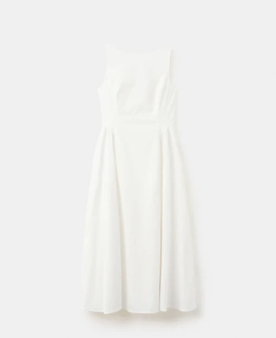 Mango Women's Boat-Neck Ruched Dress