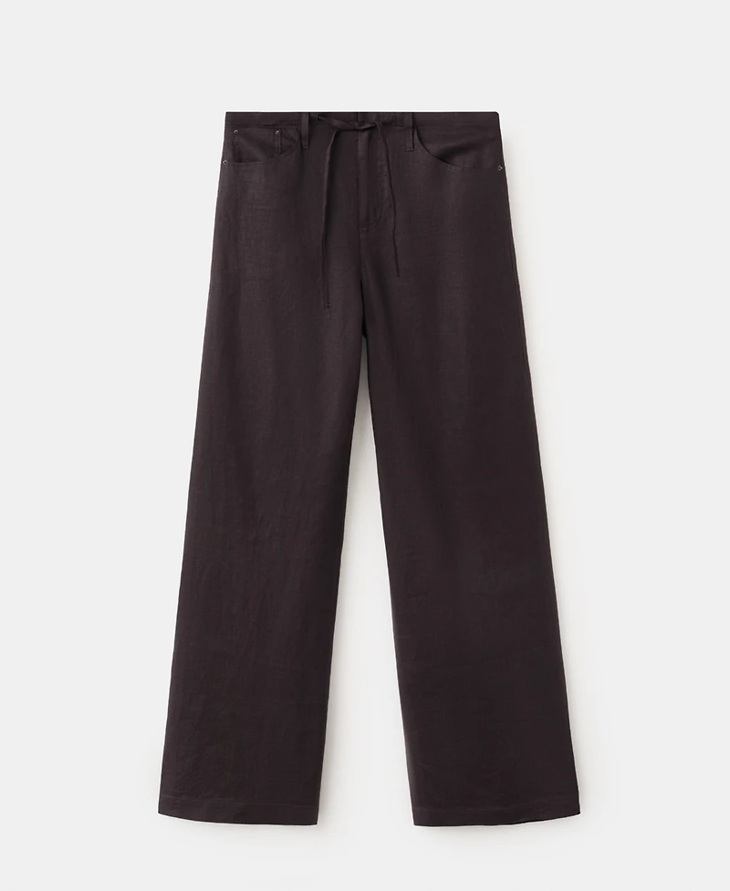 Mango Women's Bow Linen Pants