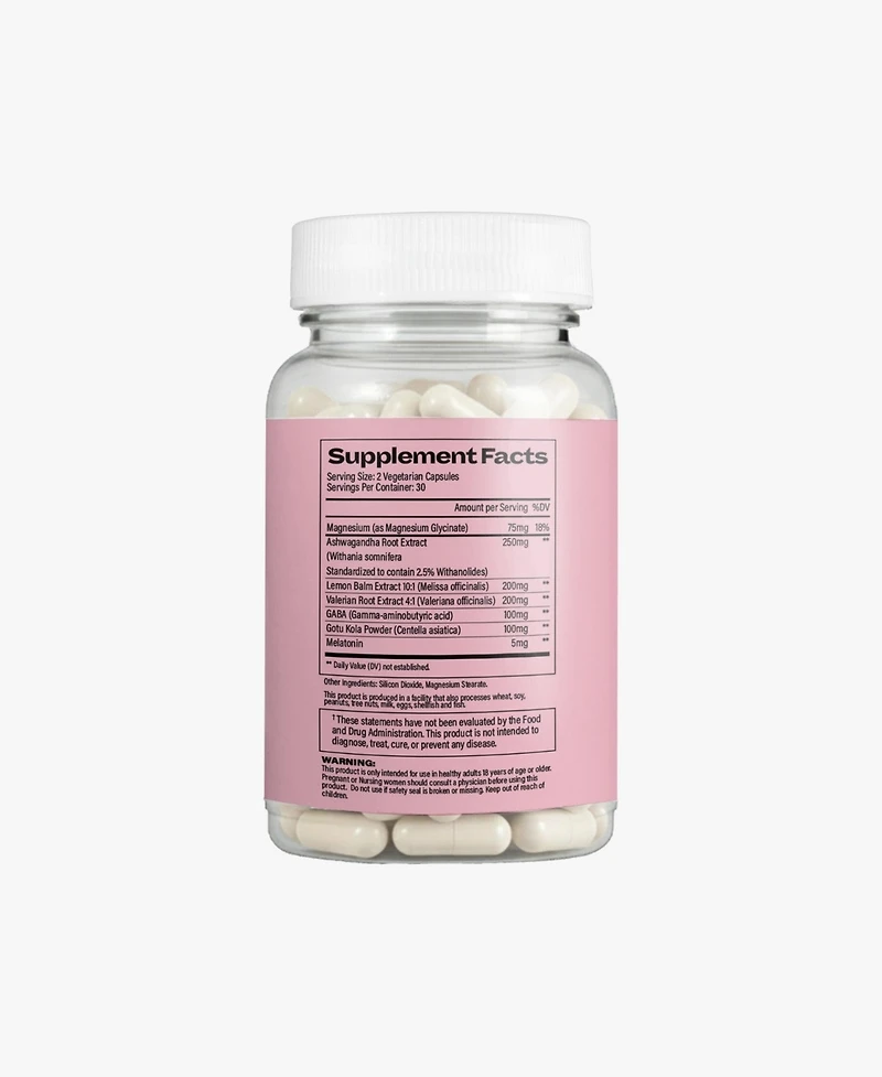 Crushed Tonic Natural Calm and Sleep Aid Capsules, 60 Count