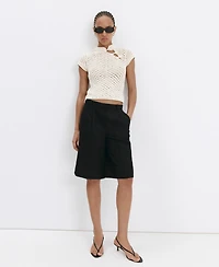 Mango Women's Openwork Knit Top