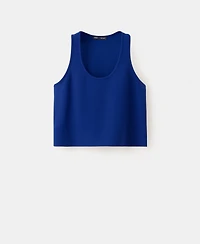 Mango Women's Round Neckline Crop Top