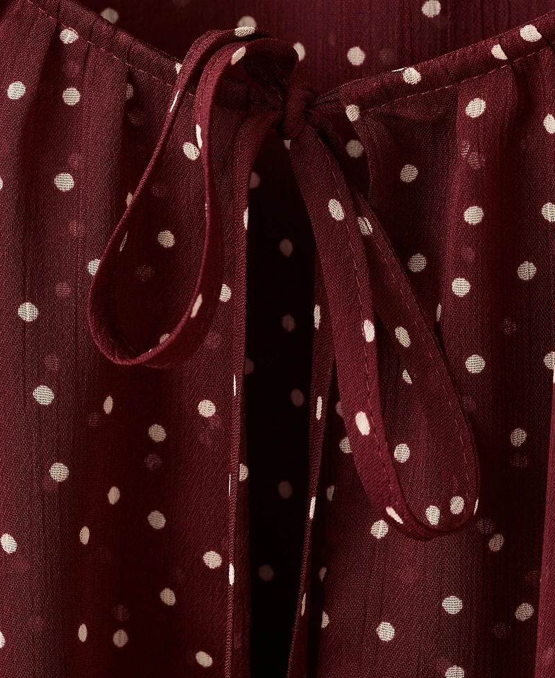 Mango Women's Bow Polka-Dot Blouse