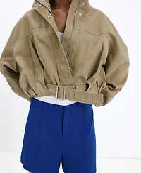 Mango Women's Fitted Solid Shorts