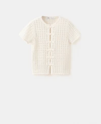 Mango Women's Toggles Openwork Knit Cardigan