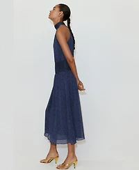 Mango Women's Polka-Dot Halter Dress