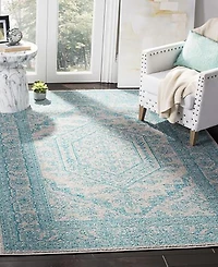Safavieh Adirondack 108 Light Gray and Teal 5'1" x 7'6" Area Rug