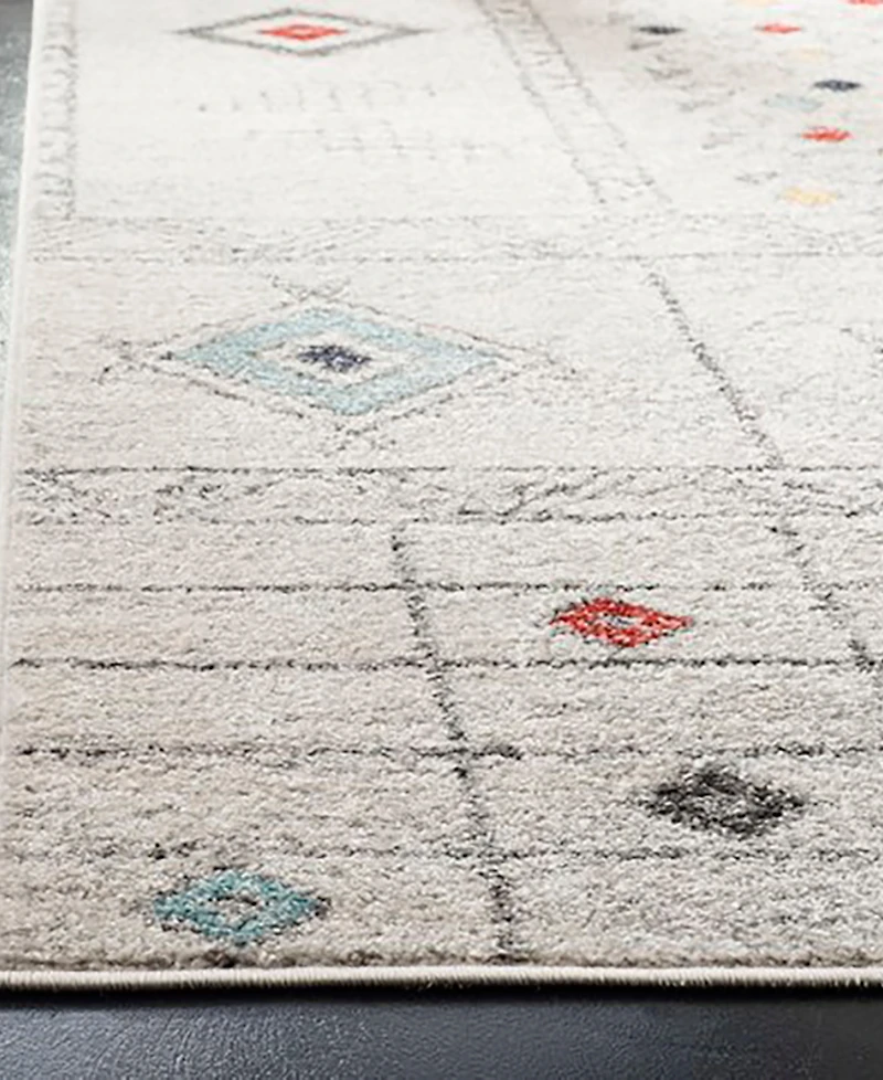 Safavieh Adirondack 206 Light Gray and Aqua 5'1" x 7'6" Area Rug