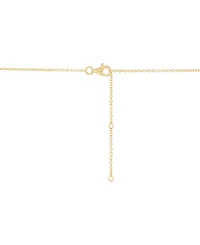 Macy's Lab-Grown Sapphire (1-3/4 ct. t.w.) & White Sapphire (3/8 ct. t.w.) Pendant Necklace in 14k Yellow Gold-Plated Sterling Silver