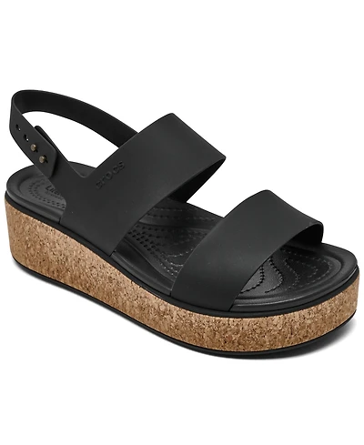 Crocs Women's Brooklyn Cork Low Wedge Sandals