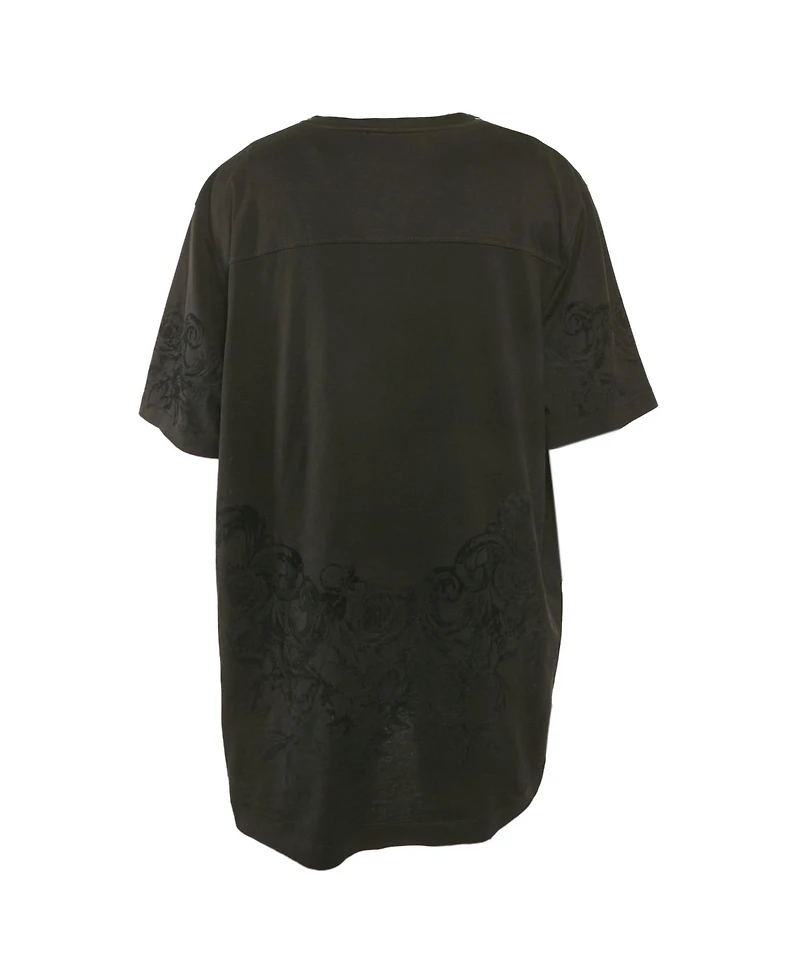 Pre-Owned Dolce & Gabbana Men's Velvet Print Cotton Knit T-Shirt