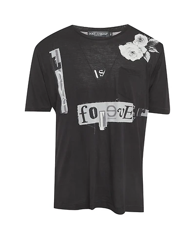 Pre-Owned Dolce & Gabbana Men's Jersey Patchwork T-Shirt