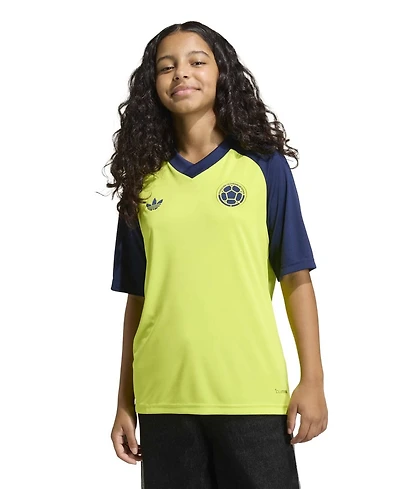 Adidas Big Boys and Girls Yellow Colombia National Team 2026 Pre-Match Top