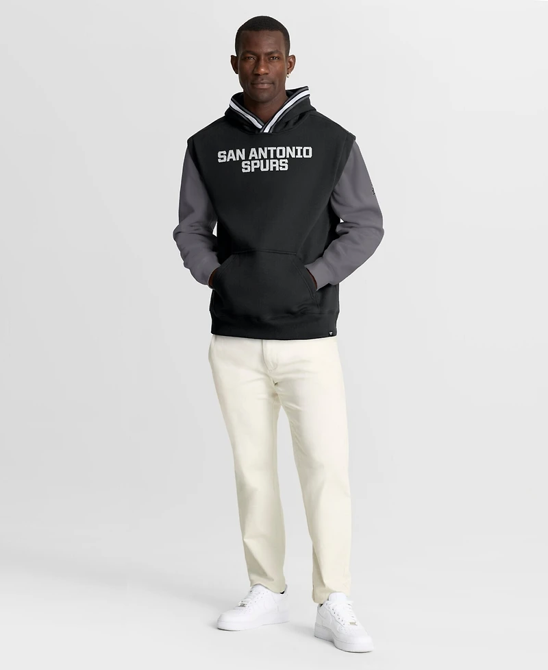 Fanatics Men's Black/Gray San Antonio Spurs Half Court Shot Clock Fastbreak Hoodie