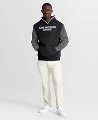 Fanatics Men's Black/Gray San Antonio Spurs Half Court Shot Clock Fastbreak Hoodie