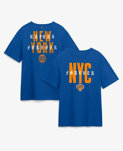 Fanatics Men's Blue New York Knicks Nyc Forever Legacy Cotton T-Shirt
