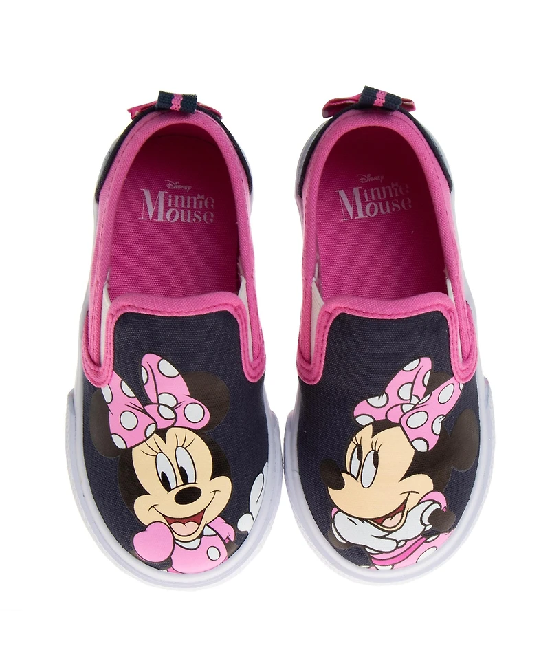 Minnie Big Girls Mouse Slip On Canvas Sneakers Casual Ready Comfort Fit