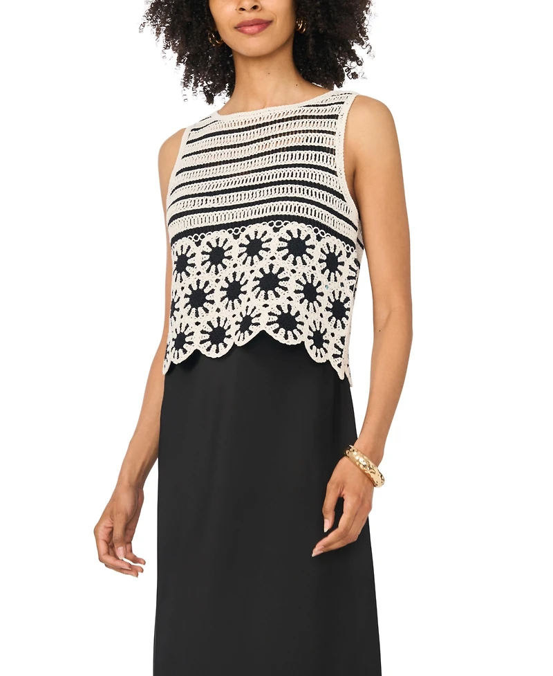 Vince Camuto Women's Crewneck Slip Dress