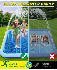 Aofar 90.5" Splash Pad Sprinkler Play Mat Dogs Wading Pool Fountain Pets