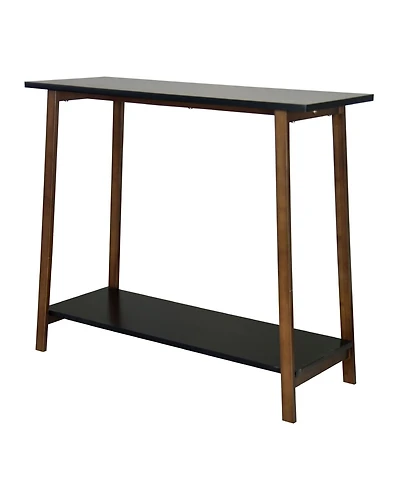 Fairway Avenue Home 28" Bamboo Wood Rectangle 2-Tier Console Table
