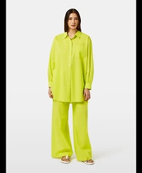 Scotch & Soda Women's Cotton Voile High-Rise Wide-Leg Pull On Pants