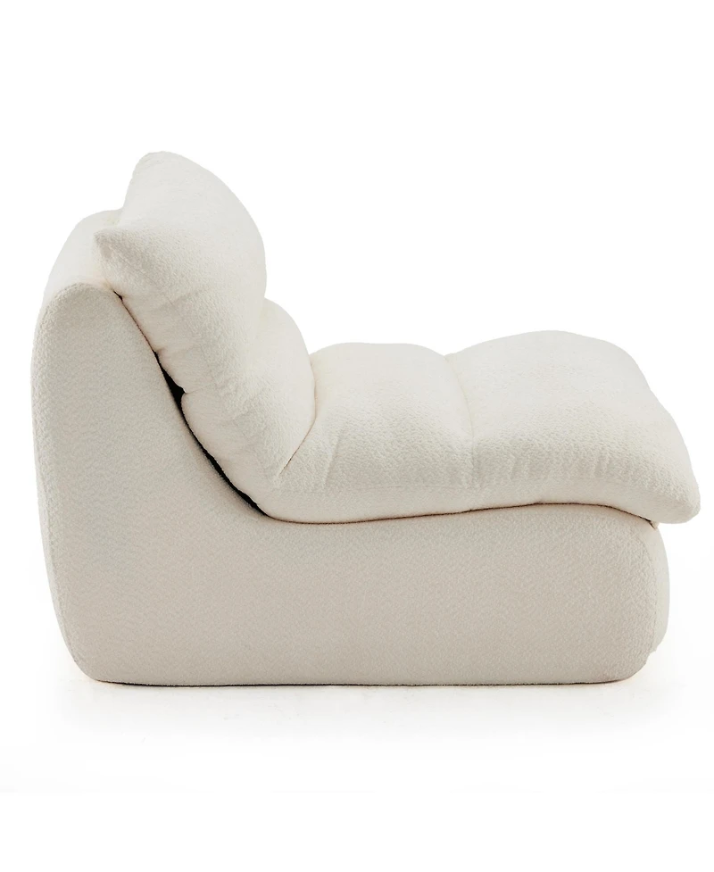 Clihome Modern Upholstered Accent Sofa with Soft Cushioned Seat