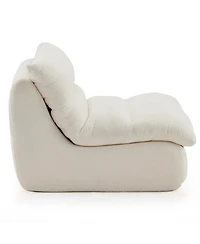 Clihome Modern Upholstered Accent Sofa with Soft Cushioned Seat