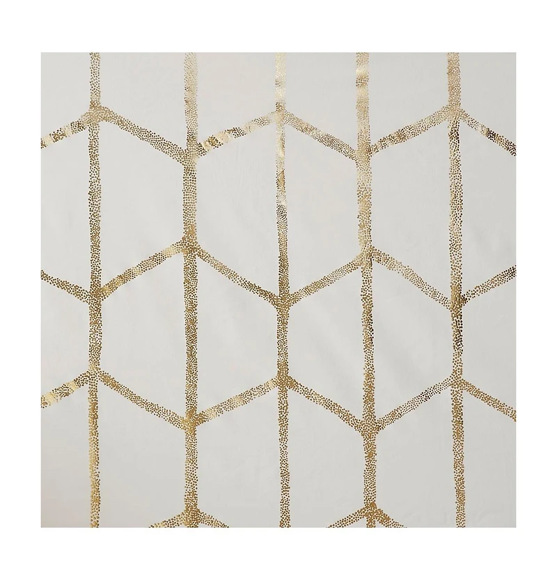 Avobird Total Blackout Metallic Print Grommet Top Curtain Panel