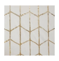 Avobird Total Blackout Metallic Print Grommet Top Curtain Panel