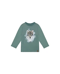 Deux par Little Boys 6- 12 Long Sleeve T-Shirt Turquoise