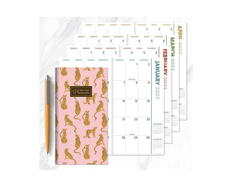 Tf Publishing Paper Goods 2027-2028 Kitty Club Small Monthly Pocket Planner