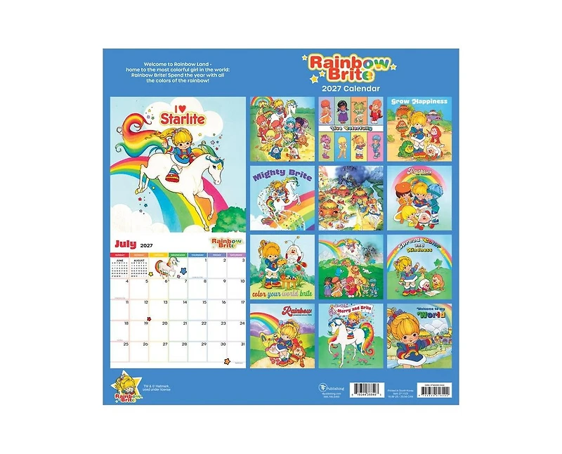 Tf Publishing Paper Goods 2027 Rainbow Brite Wall Calendar