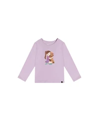 Deux par Little and Big Girl (6-12) Long Sleeve Cotton T-Shirt Lavender