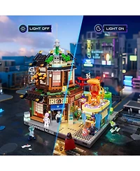 Lumibricks Cyberpunk Japanese Izakaya Neon City Future Pub Led Light Model Set