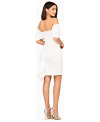 Lara Women's Off Shoulder Bridal Short with Bow