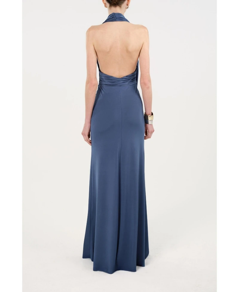 Nocturne Women's Draped Halter Neck Maxi Dress
