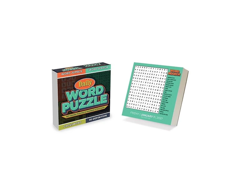 Tf Publishing Paper Goods 2027 Daily Word Puzzle Daily Desktop Calendar