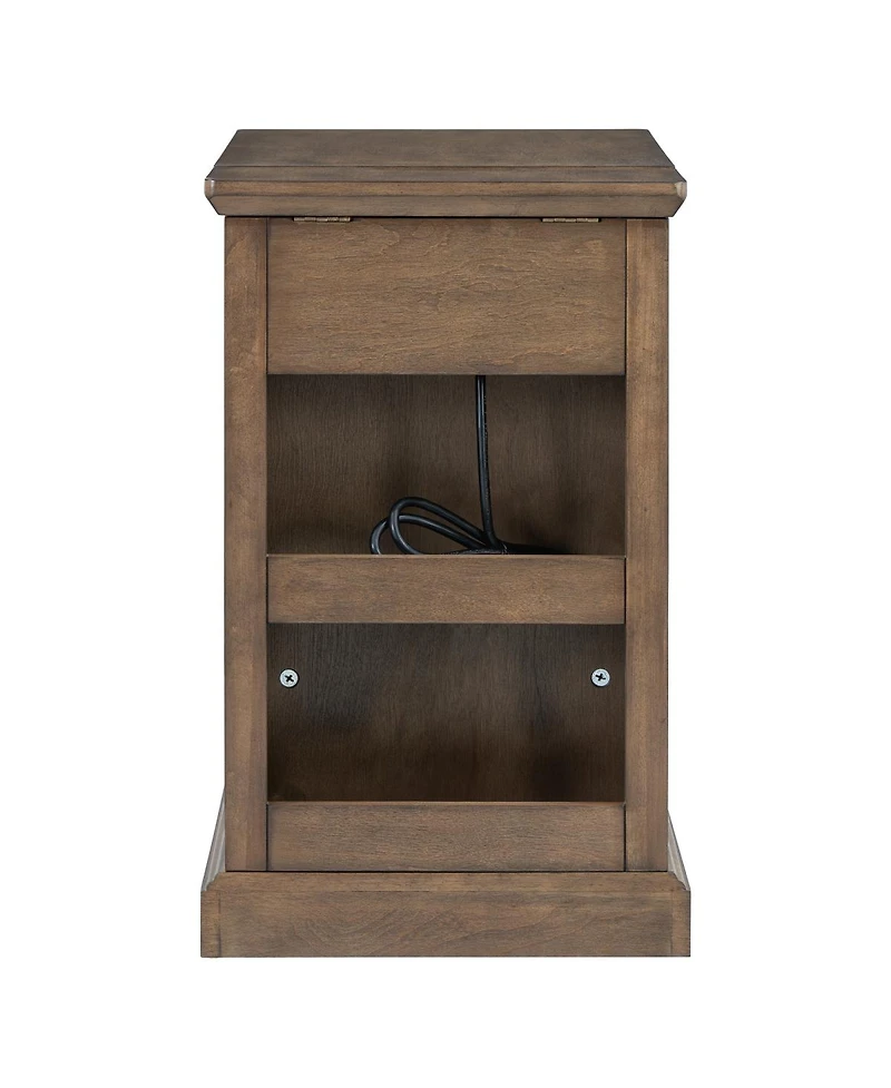Streamdale Furniture Classic Charging Livingroom End Table with Usb Ports and Storage